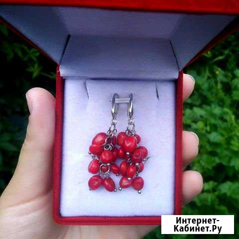 Серьги коралл Бийск - изображение 1