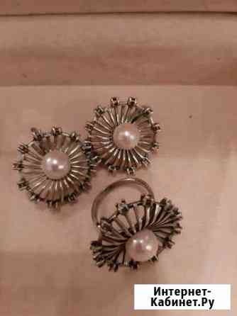 Серьги и кольцо серебро Липецк