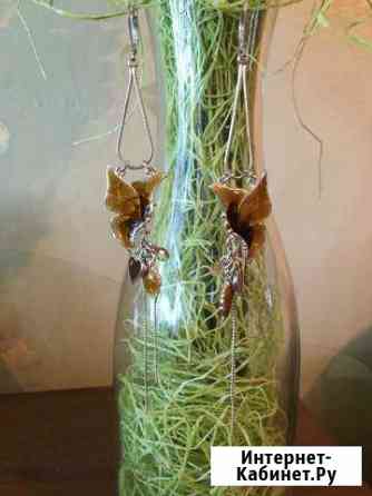 Посеребрённые серьги Иркутск