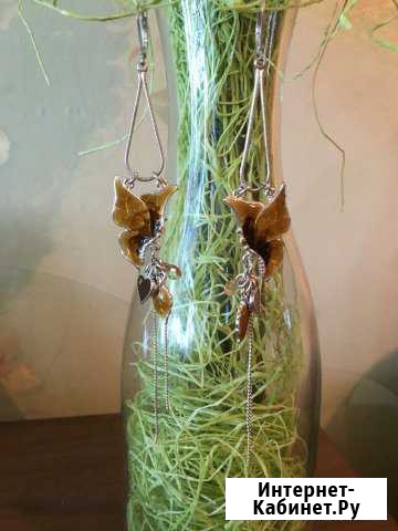 Посеребрённые серьги Иркутск - изображение 1