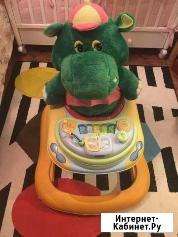 Ходунки Chicco +Игрушка бегемот Сертолово - изображение 1