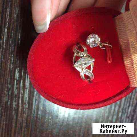Набор кольцо и кулон серебро Мурманск