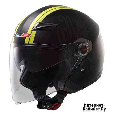 Шлем LS2 OF569 party matt black yellow (Размер S) Севастополь
