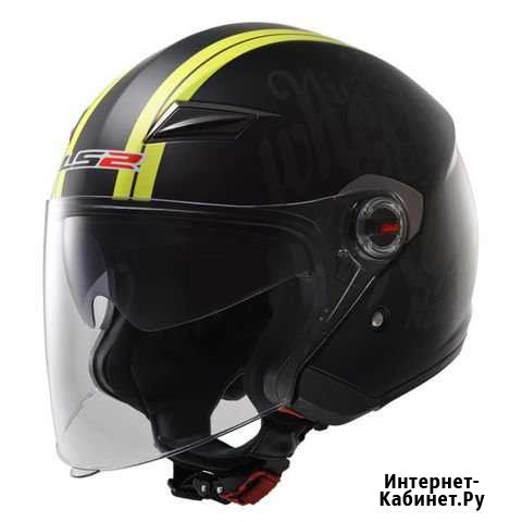 Шлем LS2 OF569 party matt black yellow (Размер S) Севастополь - изображение 1