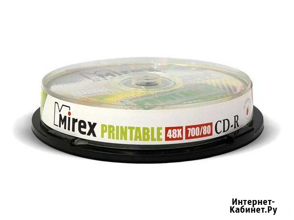 Диски CD-R Mirex 700 Mb 48х Cake Box 10 Printable Воронеж - изображение 1