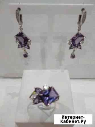 Серебряные серьги и кольцо Иваново