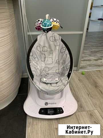 Кресло-качалка 4moms MamaRoo 4.0 серый плюш Луховицы - изображение 1