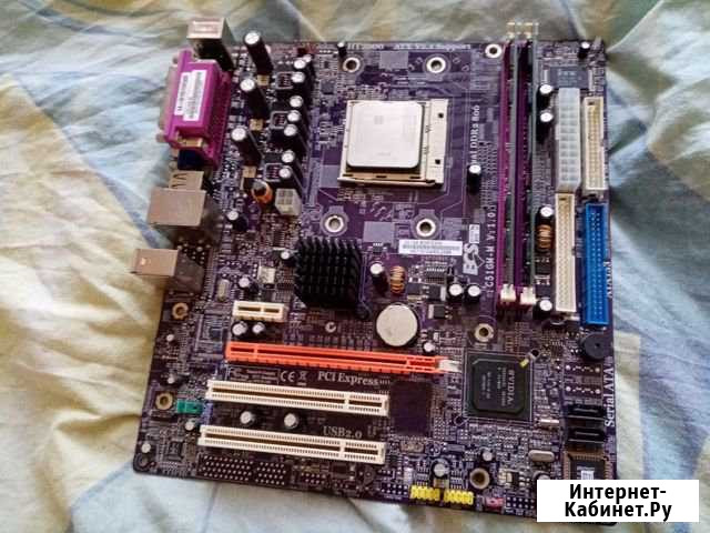 Продаю Материнку DDR 2 800 Проц, 2 оперативки Ангарск - изображение 1