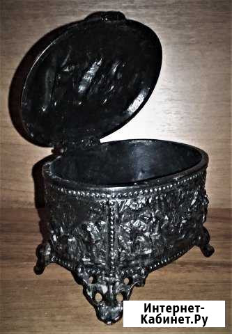 Шкатулка овальная Tанцы и Охота СССР Касли Чугун Краснодар - изображение 1