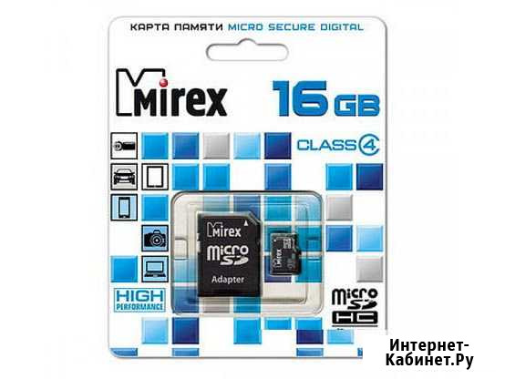 Флеш карты microSD 16GB Mirex microsdhc Class 4 Тольятти - изображение 1