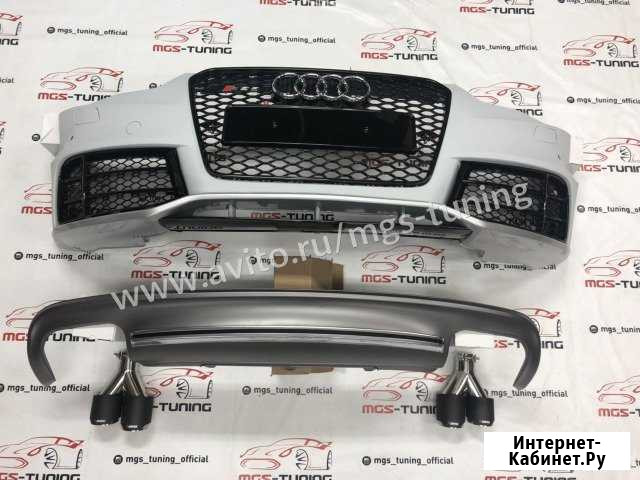 Бампер Audi A5 стиль RS + диффузор S с насадками Сочи - изображение 1