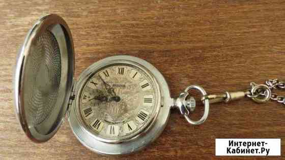 Молния Глухарь новые карманные мех. часы 1994 год Воронеж