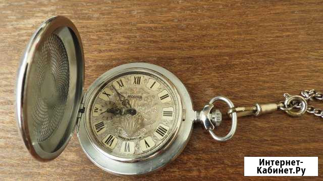 Молния Глухарь новые карманные мех. часы 1994 год Воронеж - изображение 1