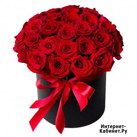 50 живых красных роз в коробке - Живут до 5 лет Нижний Новгород - изображение 1