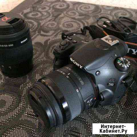 Sony SLT-A58 Kit 18-55 и 55-200 состояние нового Бийск