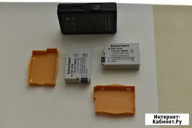 2 аккумулятора для Canon и USB-зарядное устройство Калининград - изображение 1