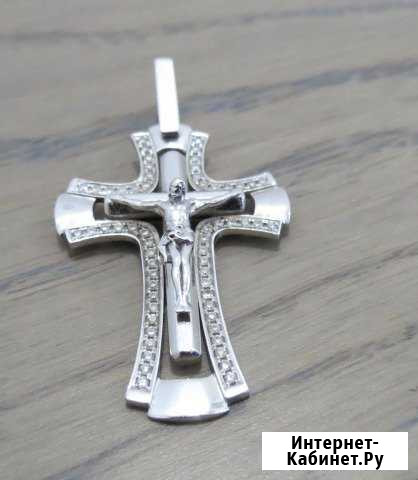 Подвеска, белое золото с бриллиантами Воронеж - изображение 1