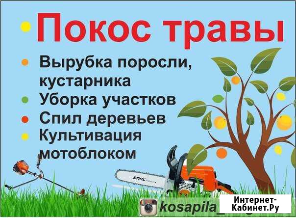 Покос травы Уборка участков Спил деревьев Белгород - изображение 1