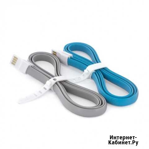Кабель microUSB-USB плоский 25 см Самара - изображение 1