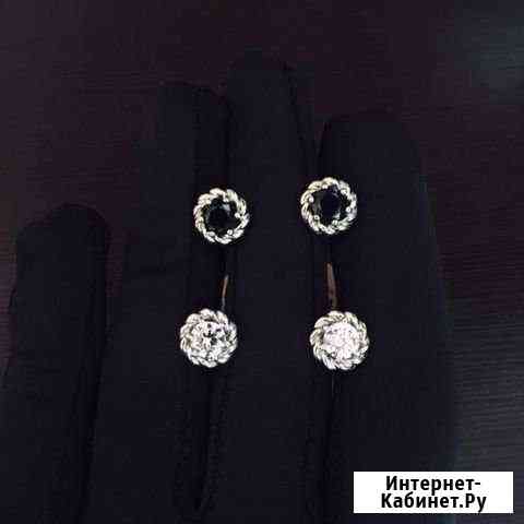 Серебряные серьги. Гвоздики. Новые Ставрополь