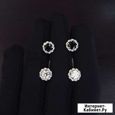 Серебряные серьги. Гвоздики. Новые Ставрополь - изображение 1
