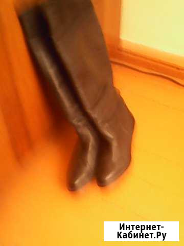 Импортные сапоги женские зимние новые кожаные Улан-Удэ - изображение 1