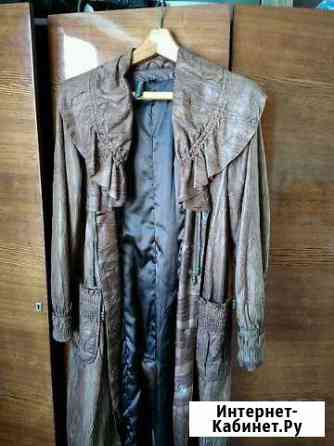 Плащ женский кожаный на тонком утеплителе Тула