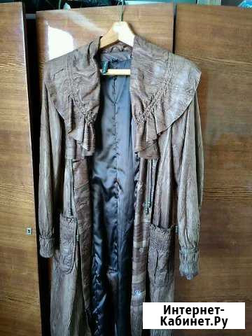 Плащ женский кожаный на тонком утеплителе Тула - изображение 1