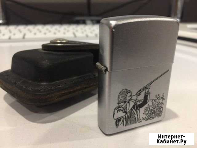 Зажигалка Zippo Hunter с кожаным чехлом и кремнием Магнитогорск - изображение 1