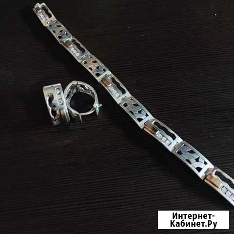 Серебряный браслет и Серьги Ставрополь - изображение 1