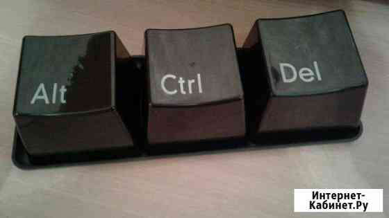 Набор из трёх пиалок и подноса Alt. Ctrl. Del. Чита