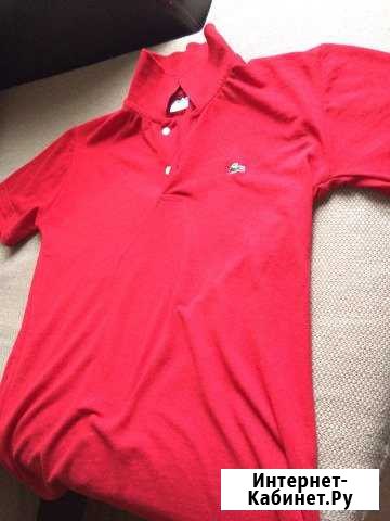 Абсолютно новое поло красное Lacoste мужское. Made Ярцево - изображение 1