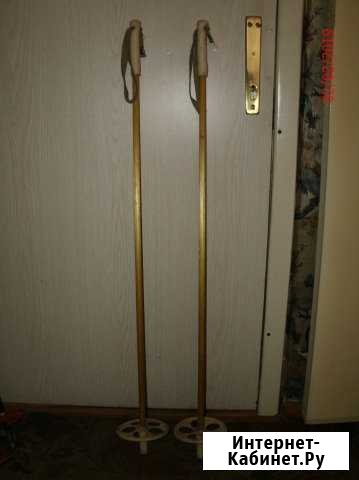 Лыжные палки 100 см и лыжи для ребёнка Мурманск - изображение 1