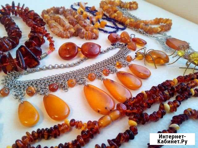 Браслет,бусы,сувенир из янтаря Рязань - изображение 1