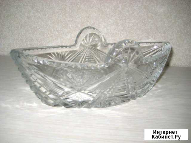 Хрустальная конфетница ладья Курск - изображение 1