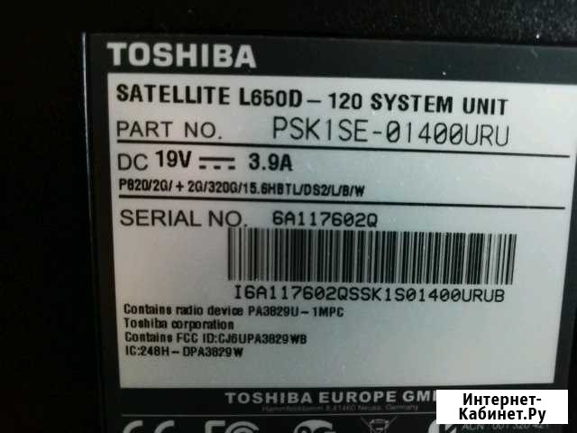 Ноутбук toshiba satellite L 650 D - 120 Дзержинск - изображение 1