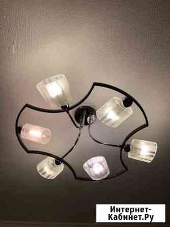 Люстра, дерево-металл Архангельск