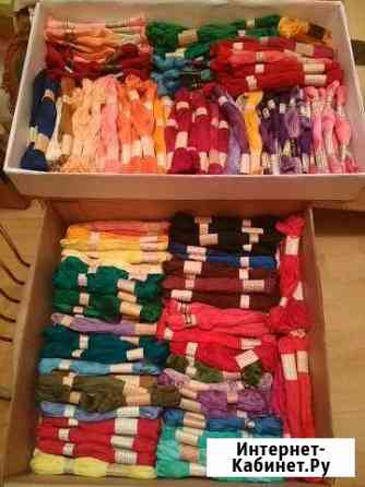 Нитки мулине, ткань Омск