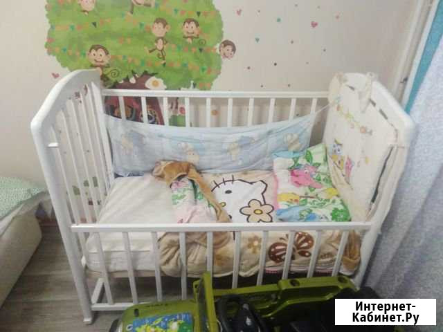 Продам детскую кроватку с матрасом Хабаровск - изображение 1