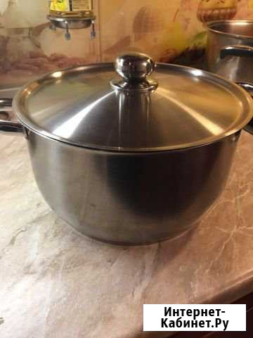 Кастрюля Amet 7 литров нержавейка Челябинск - изображение 1