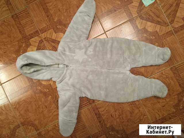 Тёплый комбинезон на малыша 6-9 мес Хабаровск - изображение 1