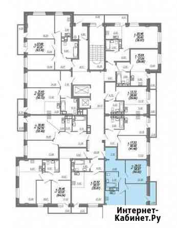 2-к квартира, 60 кв.м., 12/16 эт. Брянск