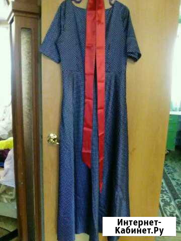 Платье атласное в пол Астрахань - изображение 1