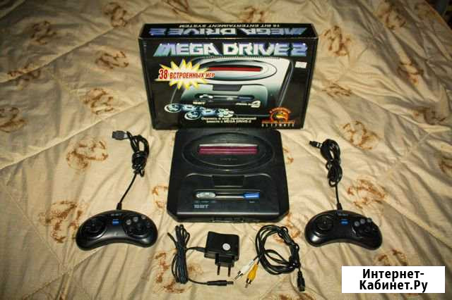 Sega Mega Drive 2 + 38 встроенных игр Бронницы - изображение 1