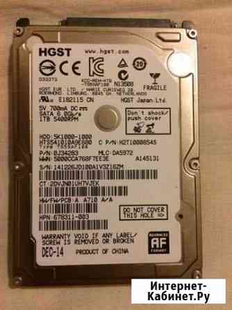 HDD для ноутбука SATA 1TB hgst 5K1000-1000 Мурино