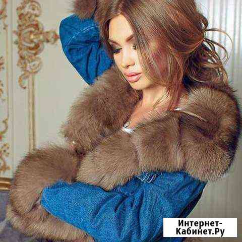 Джинсовая куртка с мехом песца Оренбург