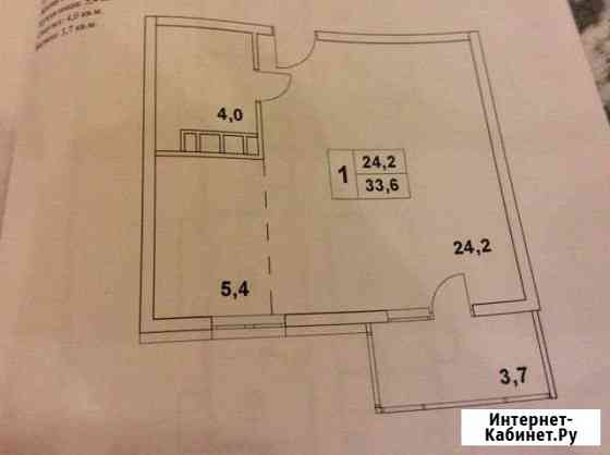 Своб. планировка, 33.6 кв.м., 7/8 эт. Анапа