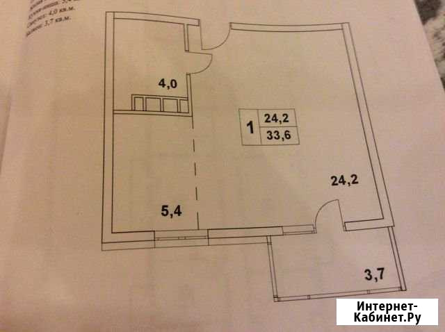 Своб. планировка, 33.6 кв.м., 7/8 эт. Анапа - изображение 1