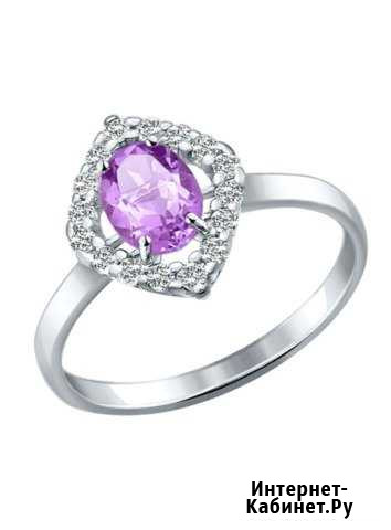Серебряное кольцо с натуральным аметистом Невинномысск - изображение 1