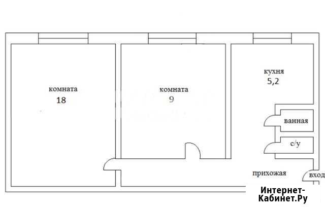 Комната 18 кв.м. в 2-к, 1/5 эт. Калуга - изображение 1